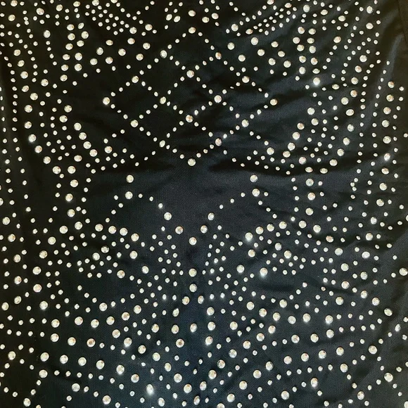 Black Rhinestone Bodysuit - Picture 3 of 4